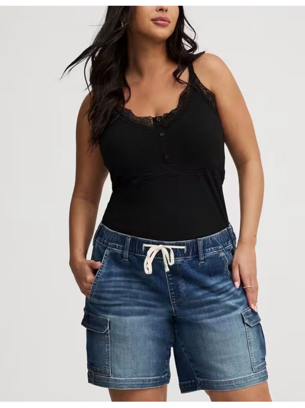 Torrid Weekend Bermuda Soft Jean Short 14